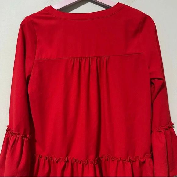 Tuckernuck Pomander Place Red Crepe Kenzo Top Size XS - Picture 9 of 9